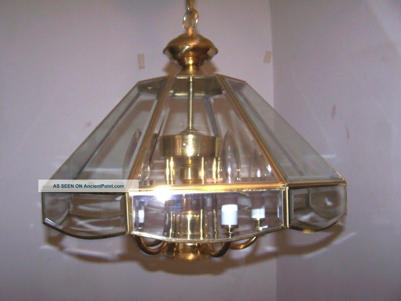 beveled glass ceiling light