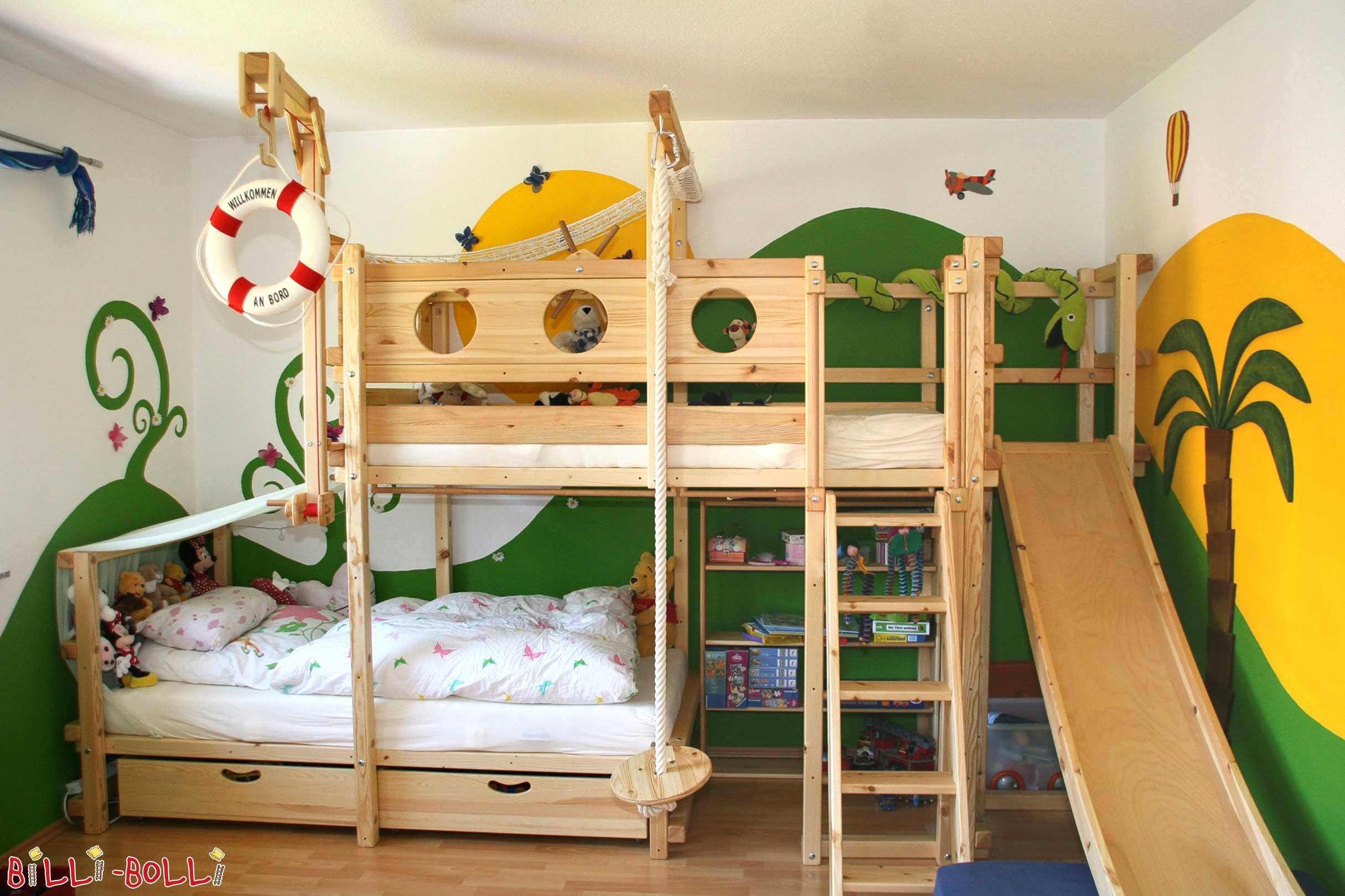 childrens bunk beds with slide