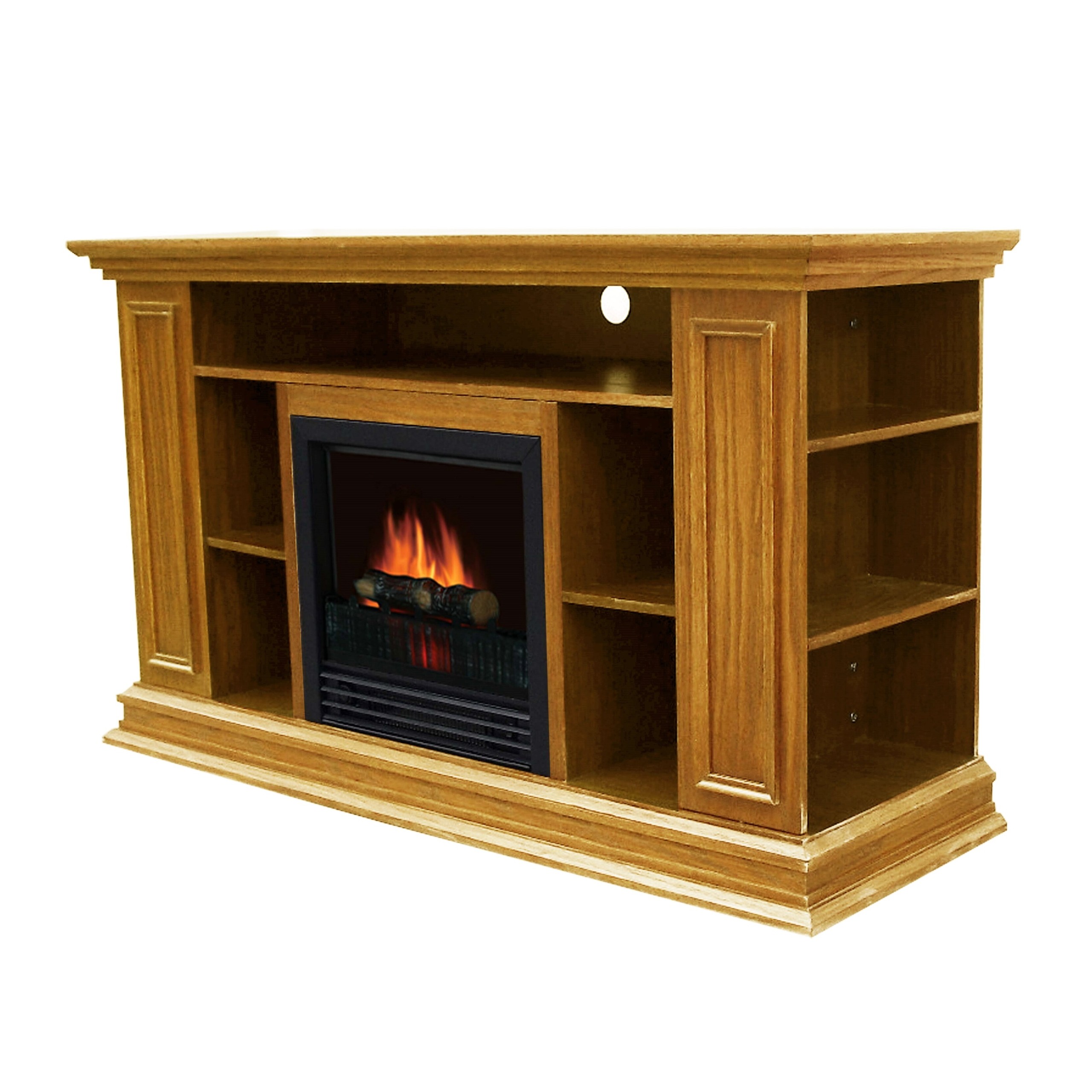 Boston Media TV Stand with Electric Fireplace