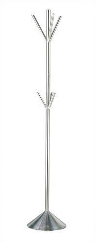 brushed steel coat stand