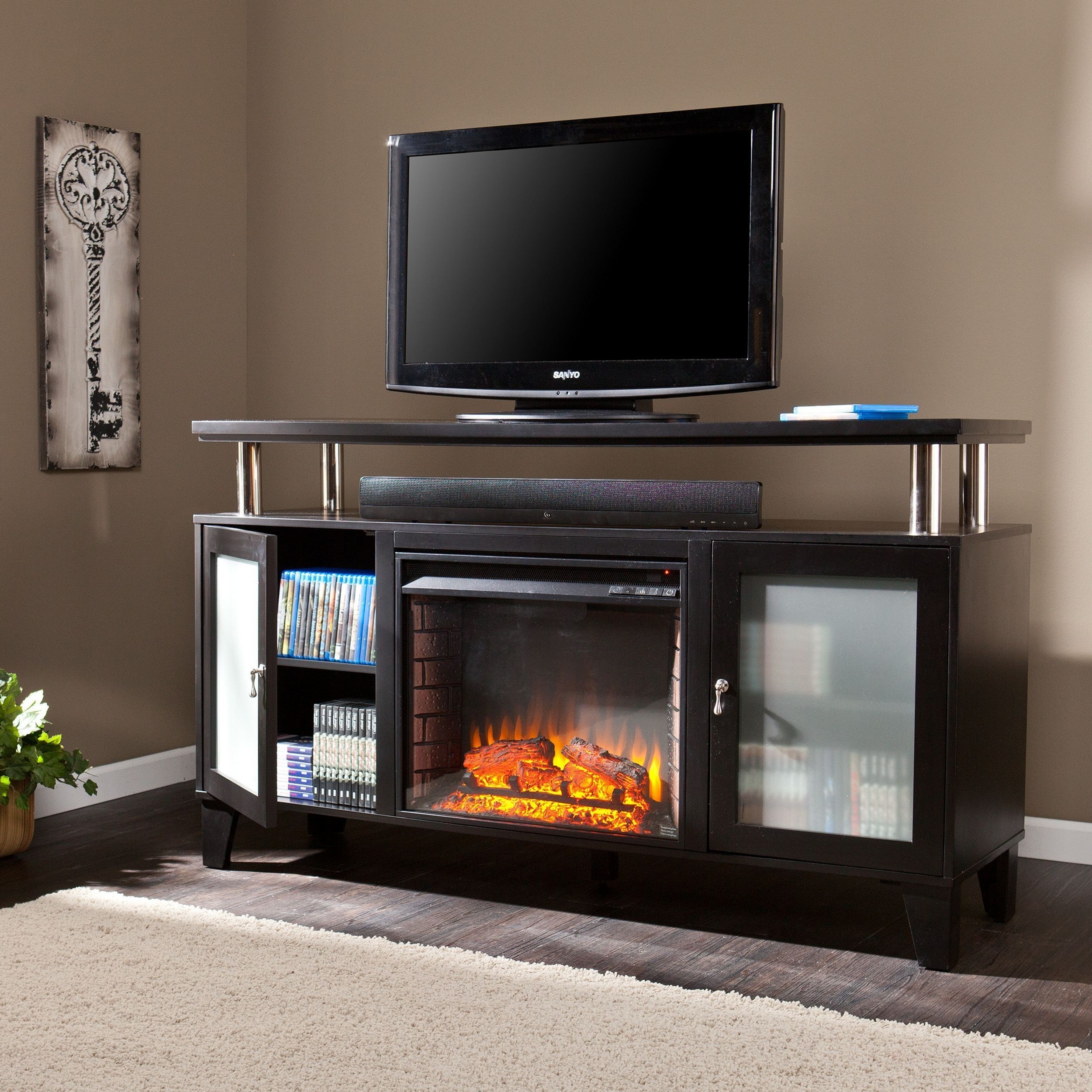 Sutton TV Stand with Electric Fireplace
