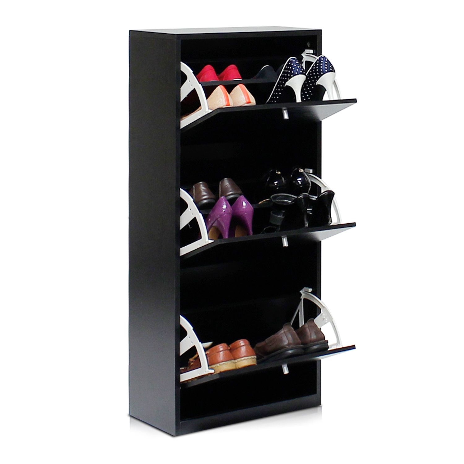 B&W 3-Door Shoe Storage Cabinet