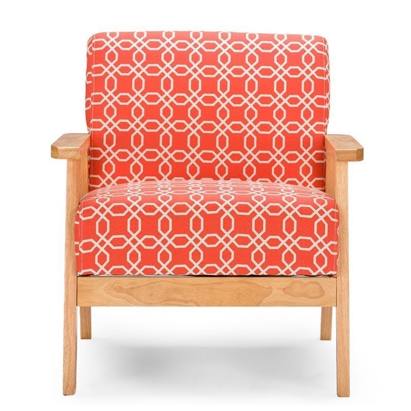 Baxton Studio Francis Retro Mid Century Patterned Fabric Arm Chair