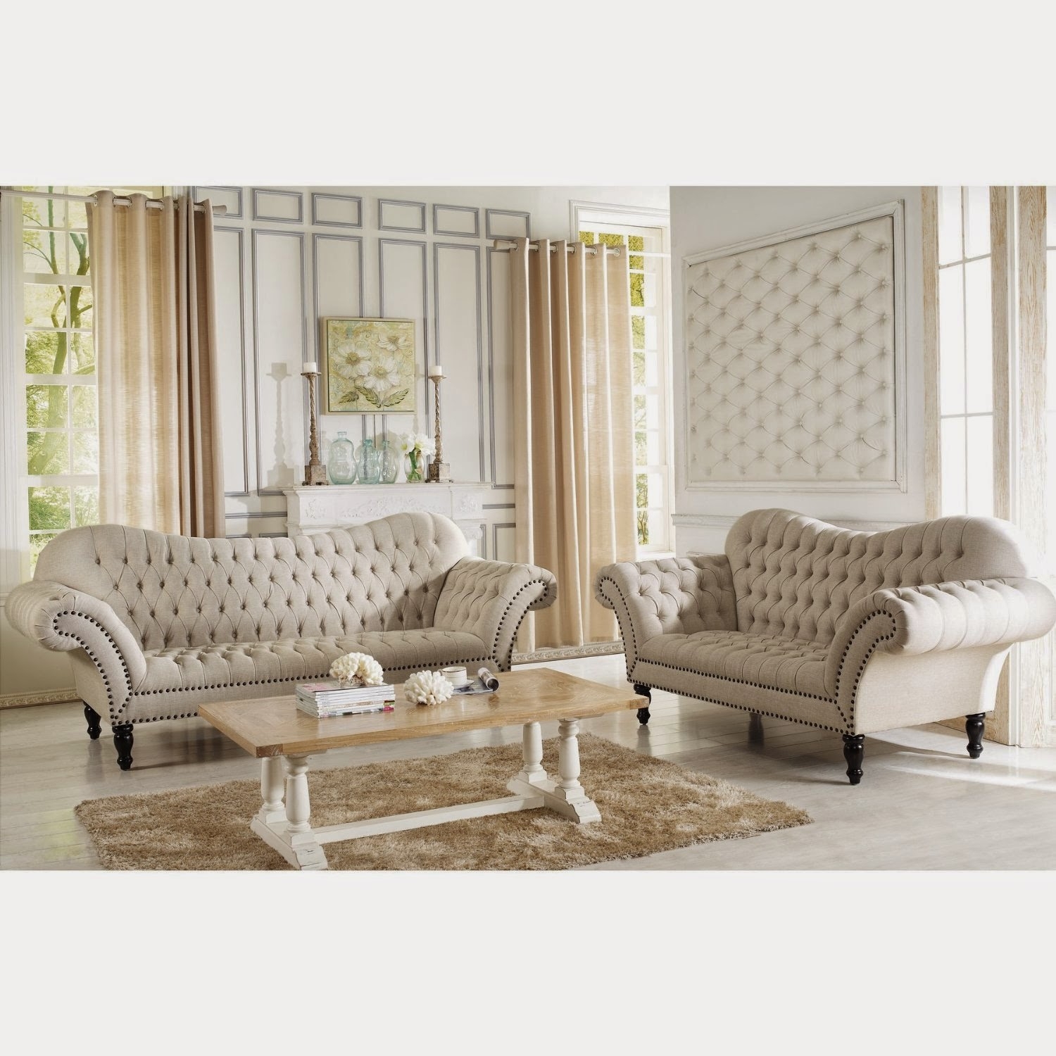 Bostwick Classic Victorian Sofa Set