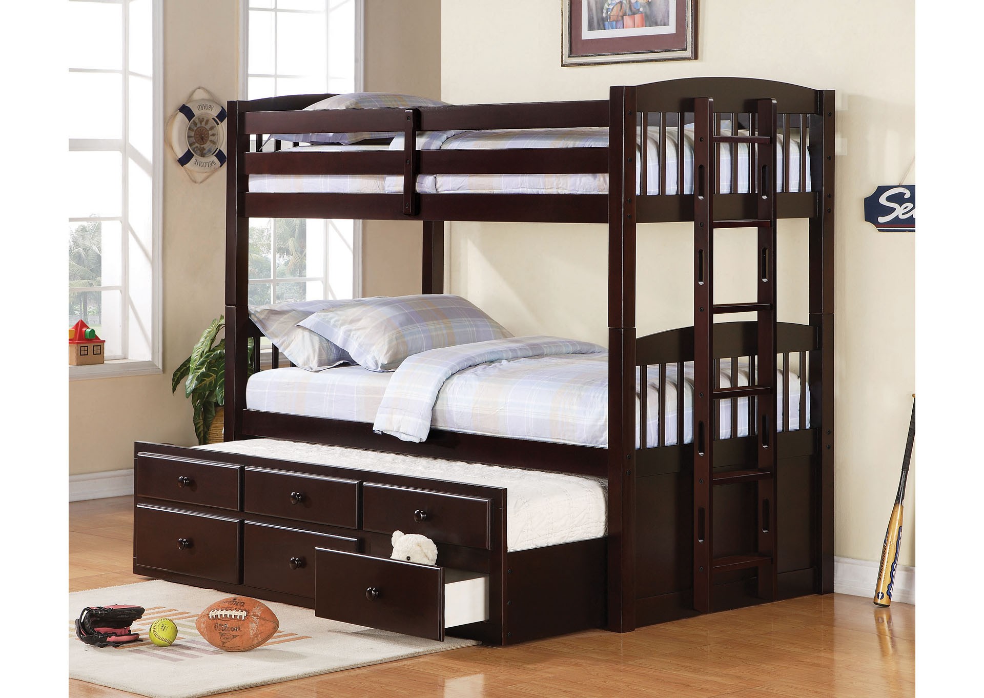 Chester Twin Bunk Bed with Ladder