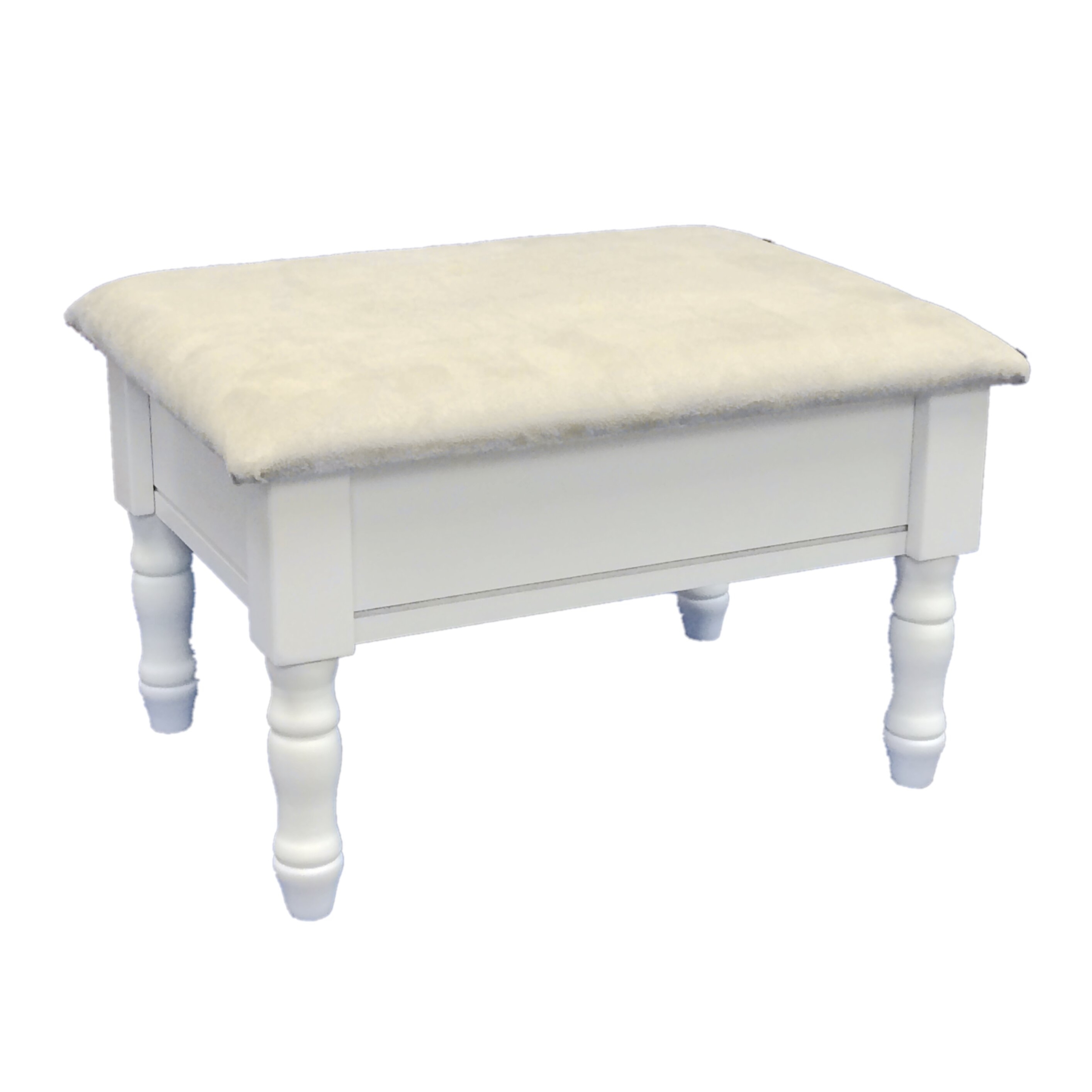 Queen Anne Style Wood Ottoman