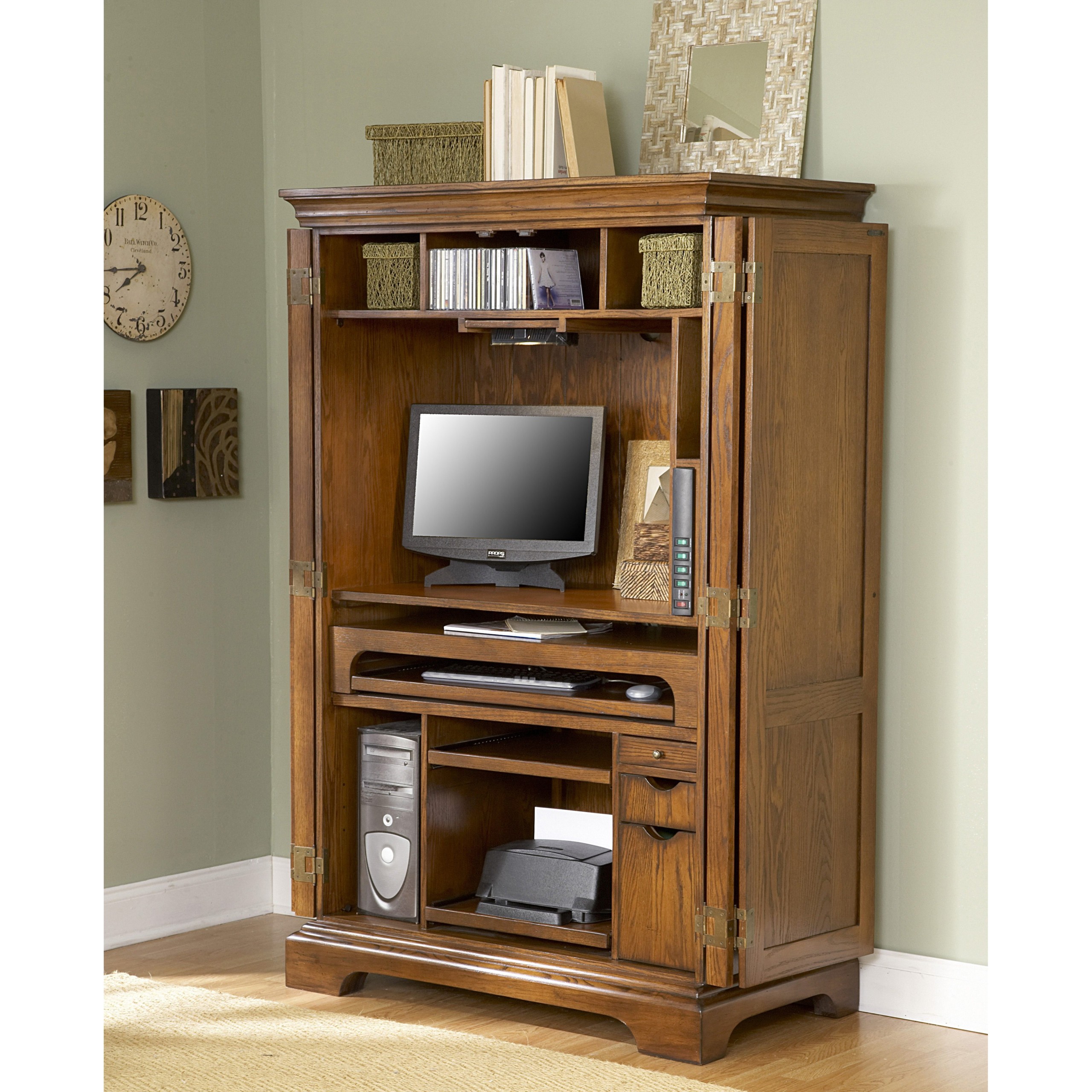 tall computer armoire