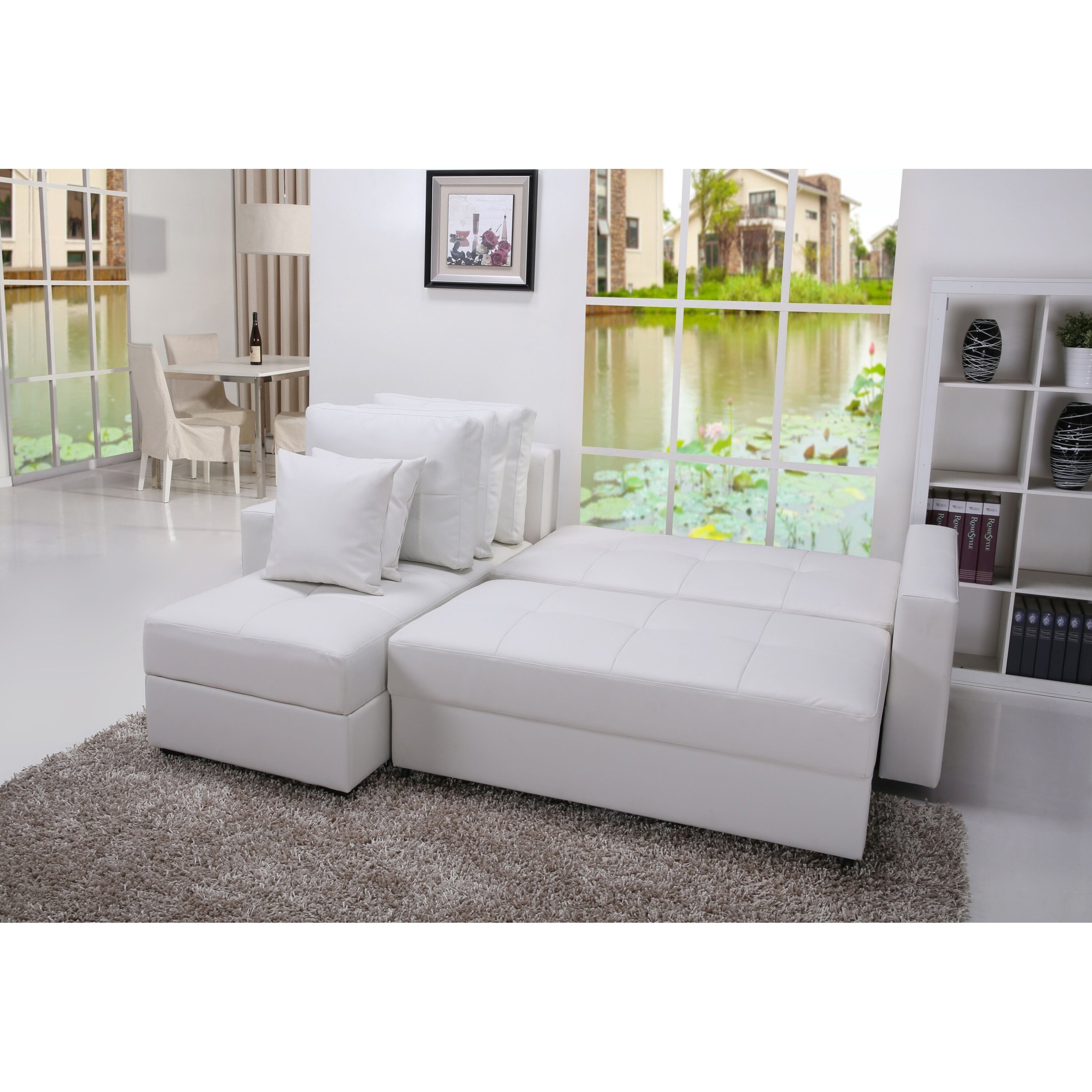 Aspen Convertible Sectional Storage Sofa Bed