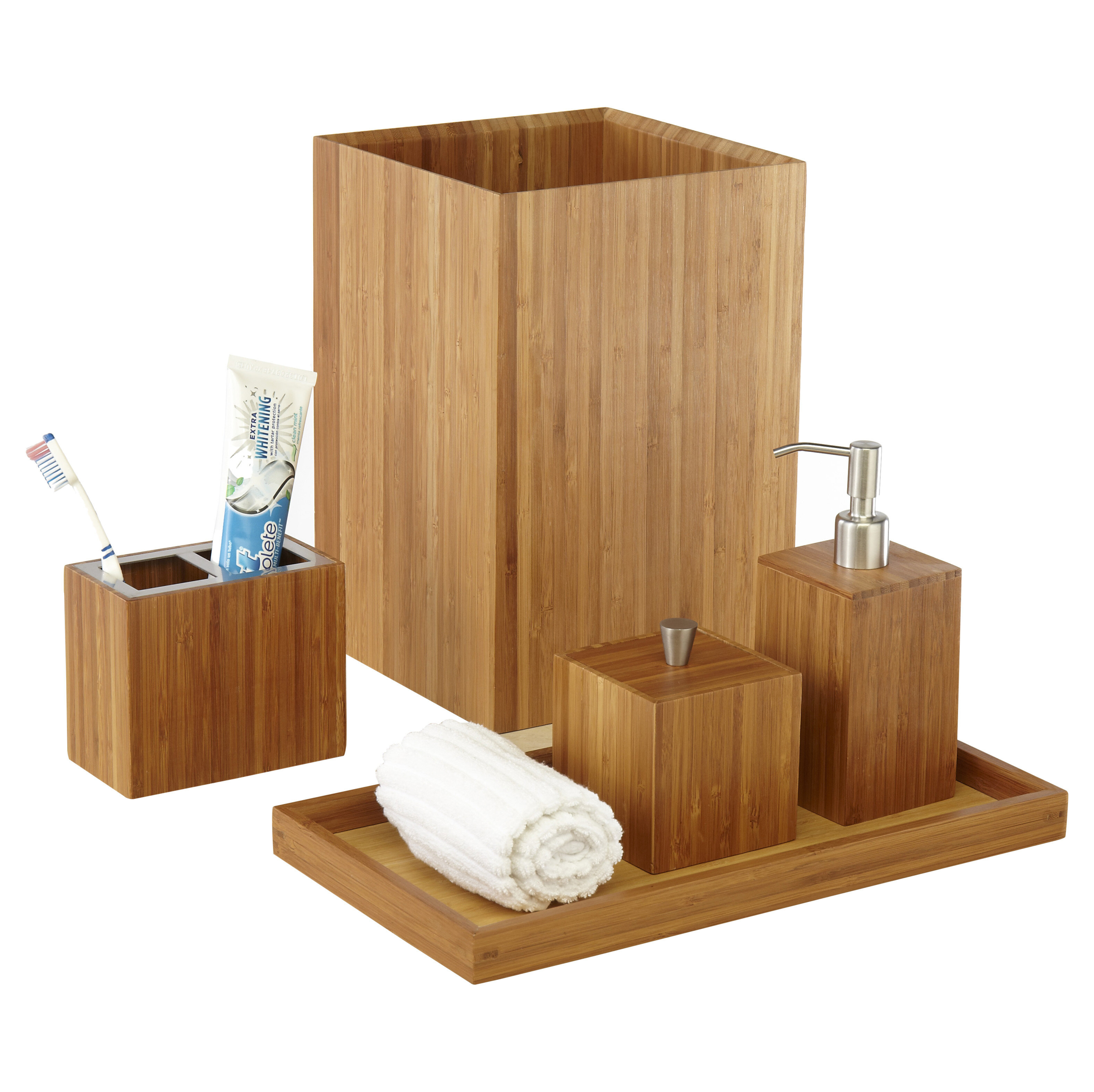 Bamboo 5 Piece Bath & Vanity Set