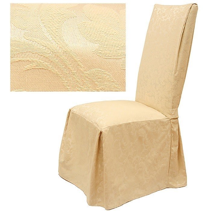 Damask Dining Chair Slipcover