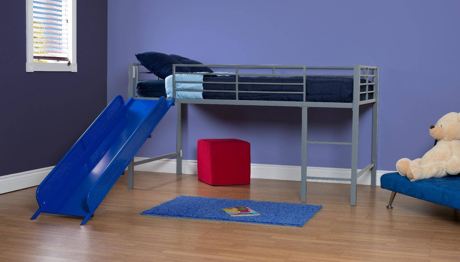 boy twin loft bed with slide