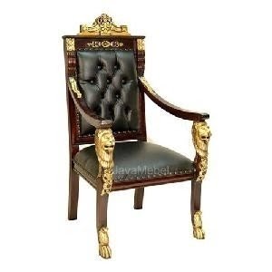 Mahogany furniture of lion arm chair gunung
