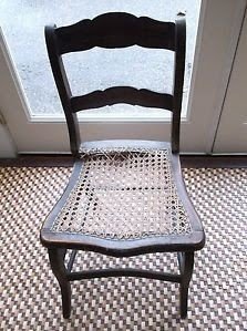 Antique cane seat side chair 4a