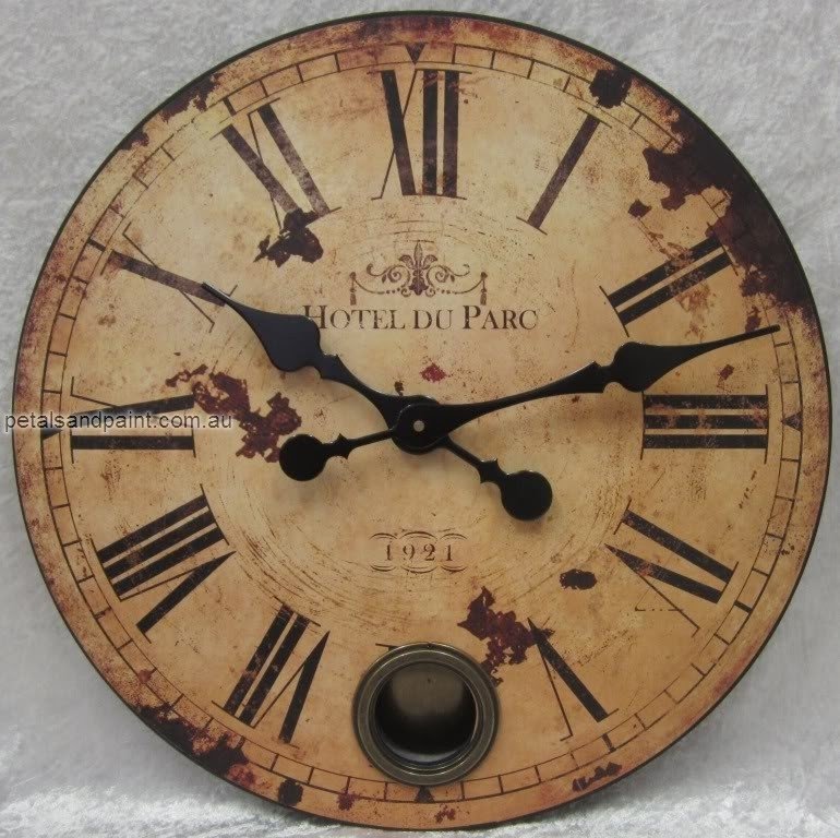 Country french provincial pendulum wall clock hotel du parc 1921