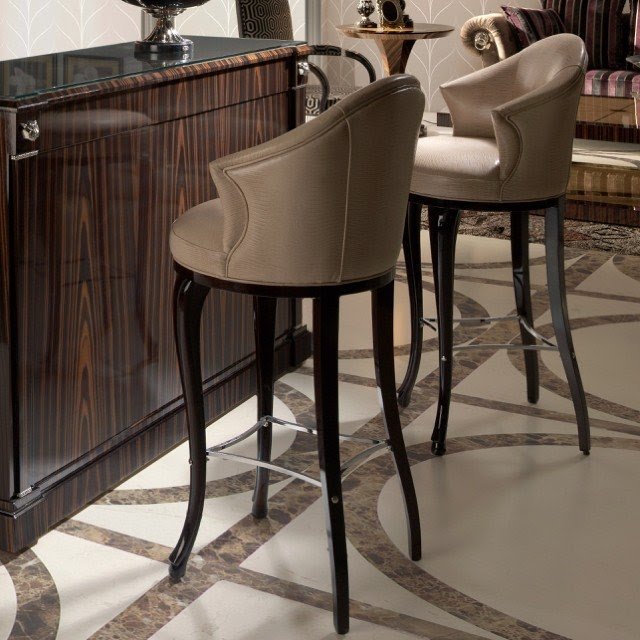Dining room bar stools high end litalian leather bar stool