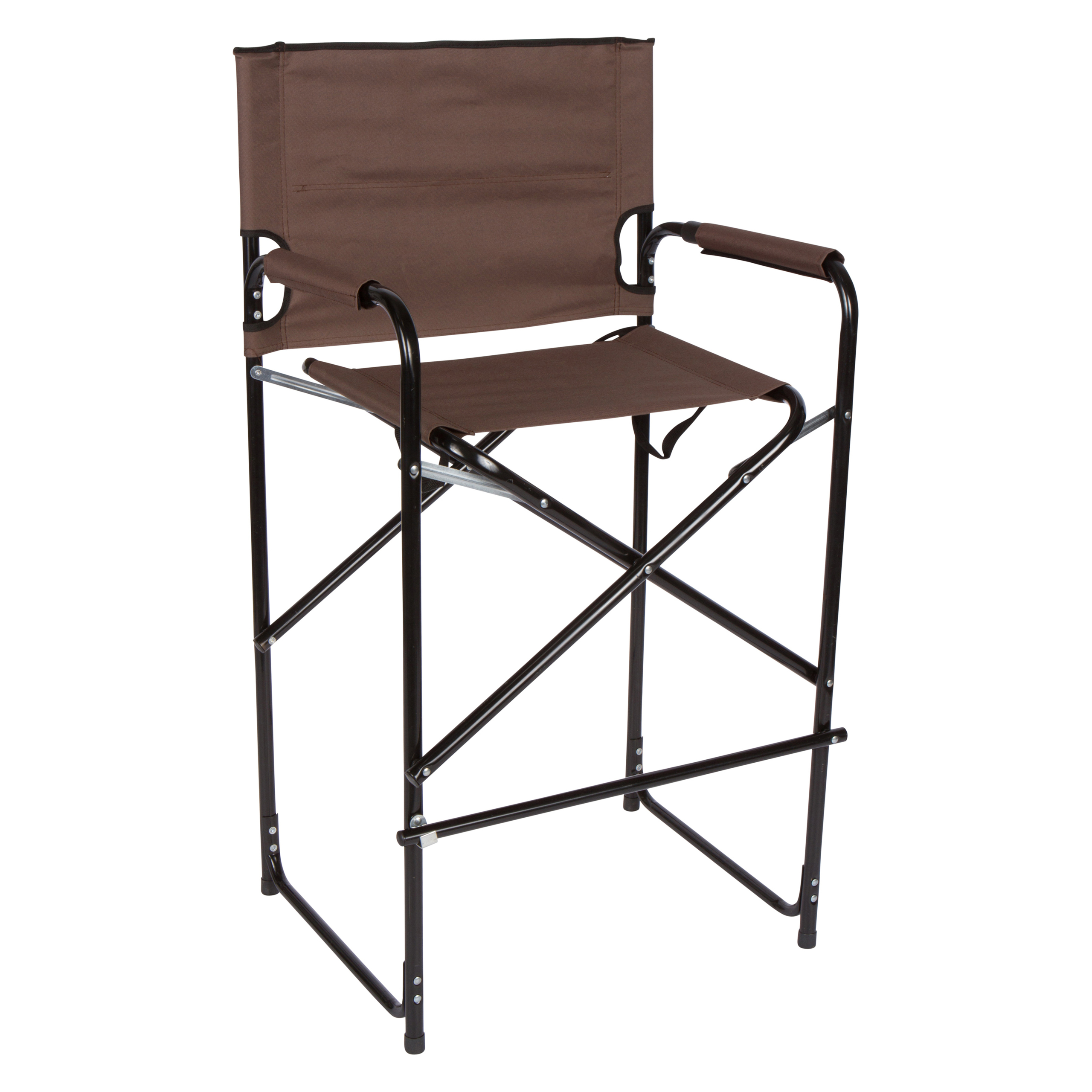 Lightweight and durable aluminum folding tall directors chair by