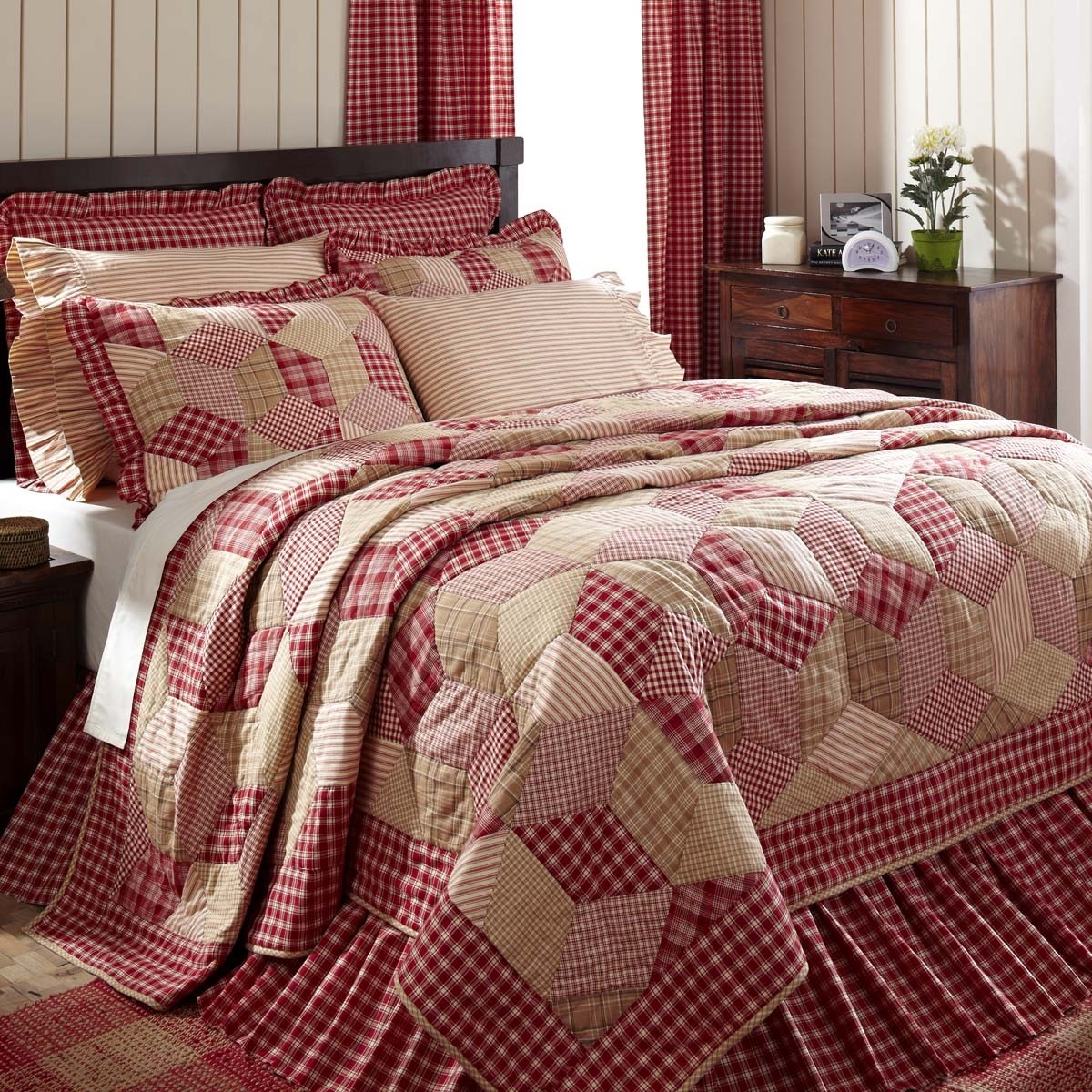 Patchwork quilt bedding set this beautiful french country bedding set