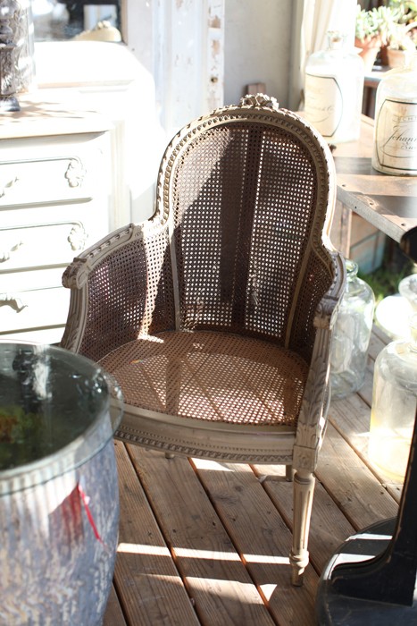 French cane chair love 1