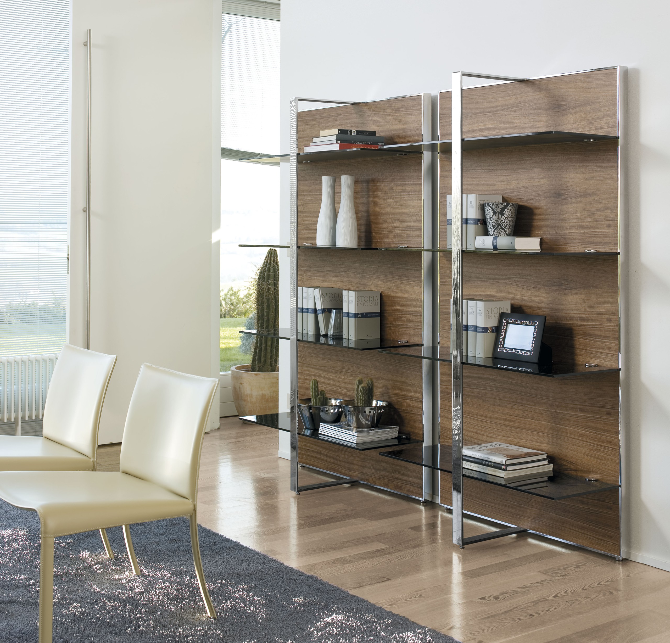 Gil wood bookcase antonello italia shelving and bookcases yliving