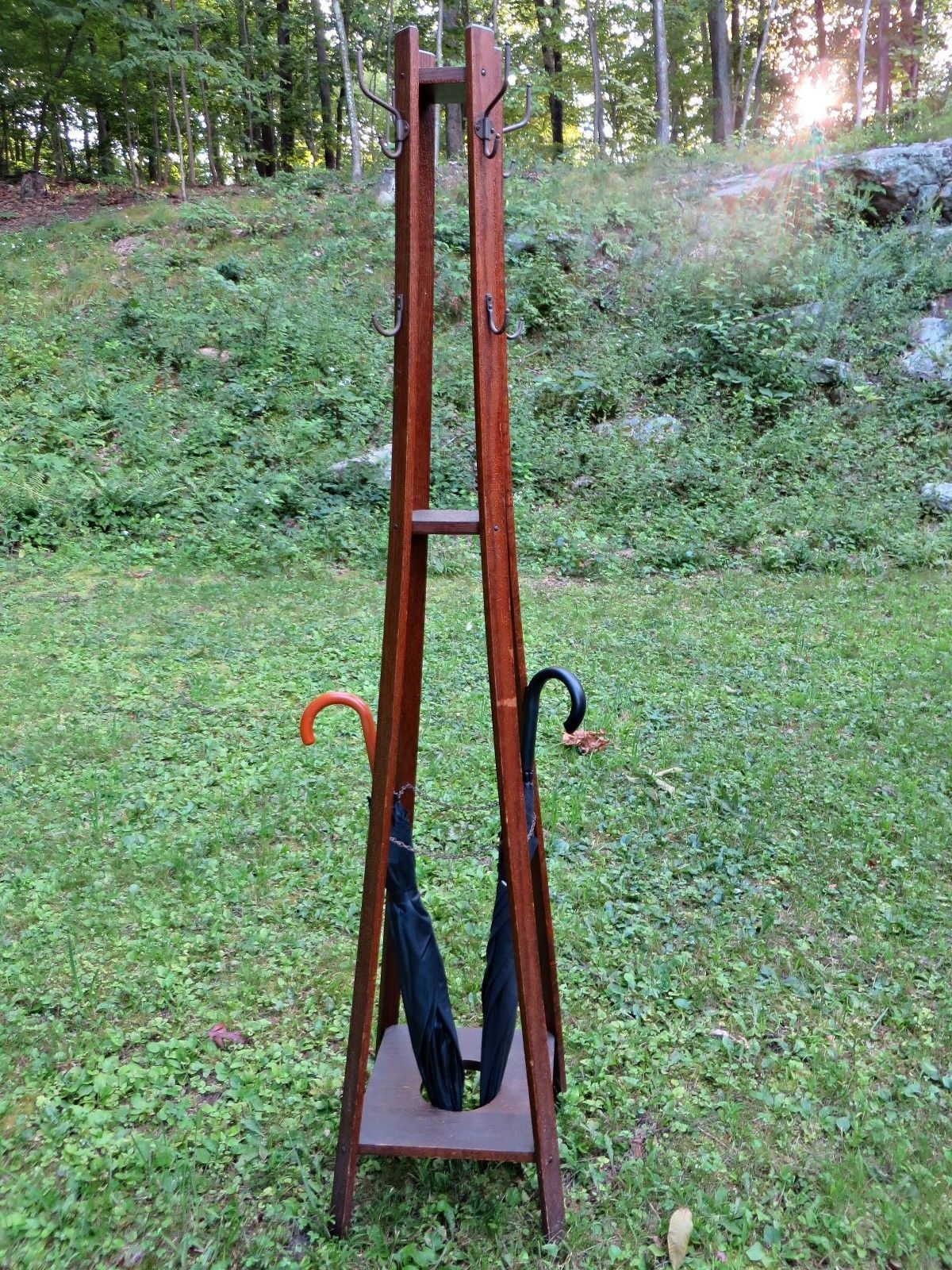 coat tree with umbrella stand