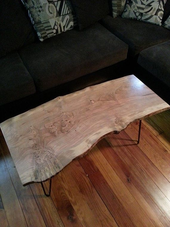 Redwood burl coffee table