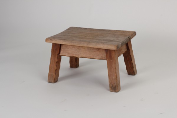 Wooden footstool