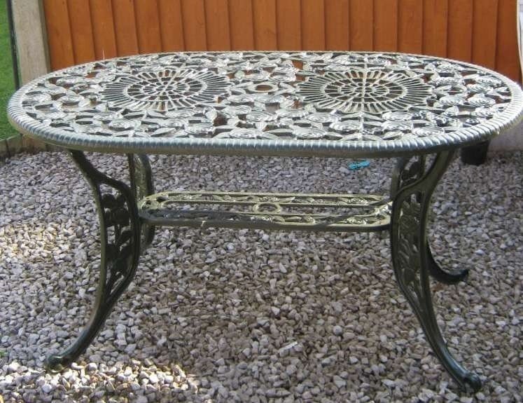 Cast iron outdoor table