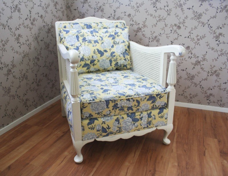 Cream shabby chic inspired armchair