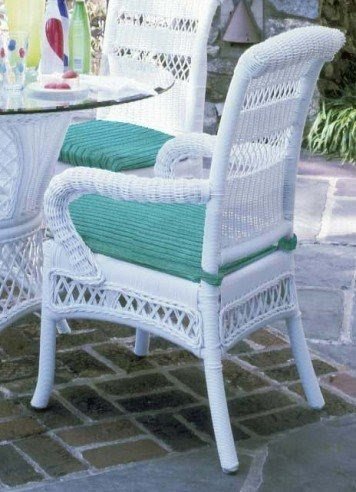 Wicker outdoor arm chairs