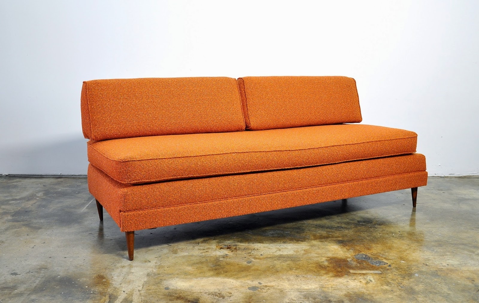 Danish modern sofa or daybed with trundle pull out bed