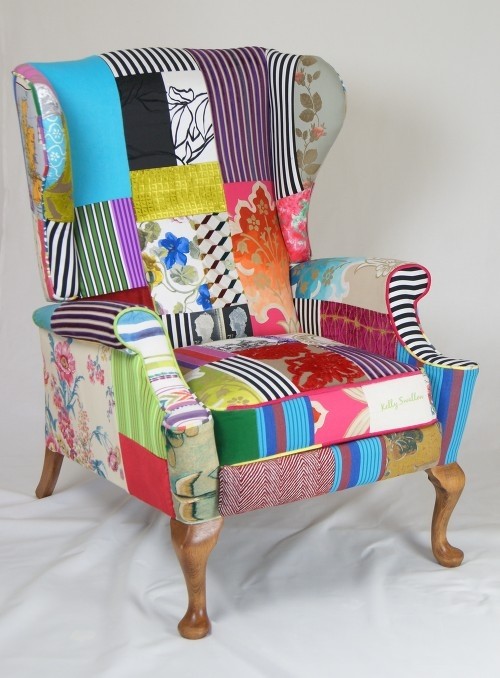 Kelly swallow patchwork armchair