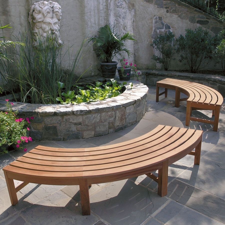 round garden bench seat