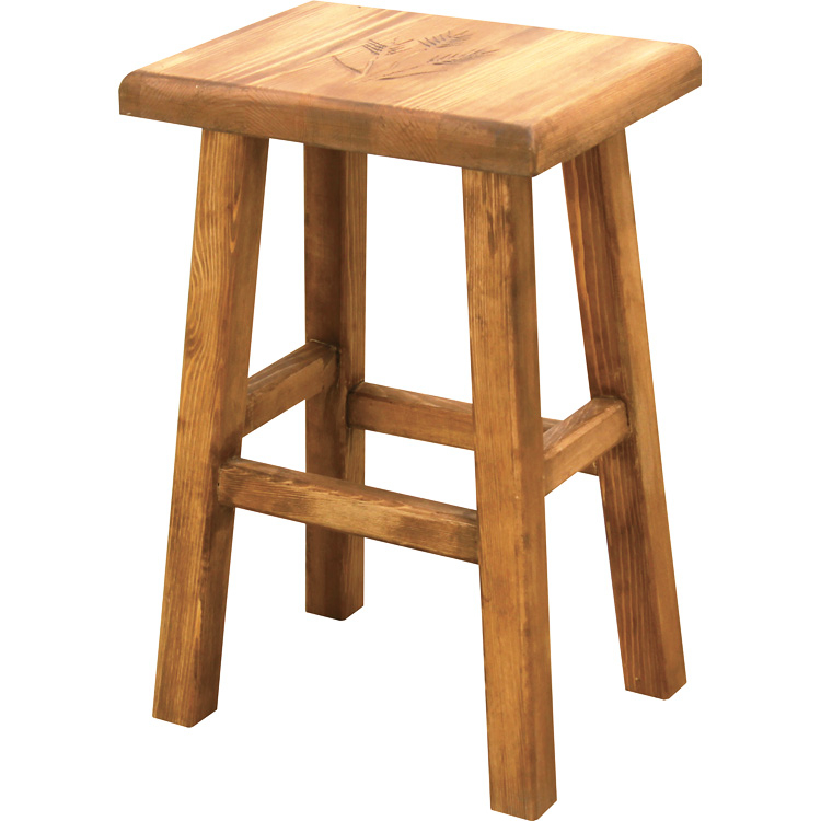 Foret square wooden stool