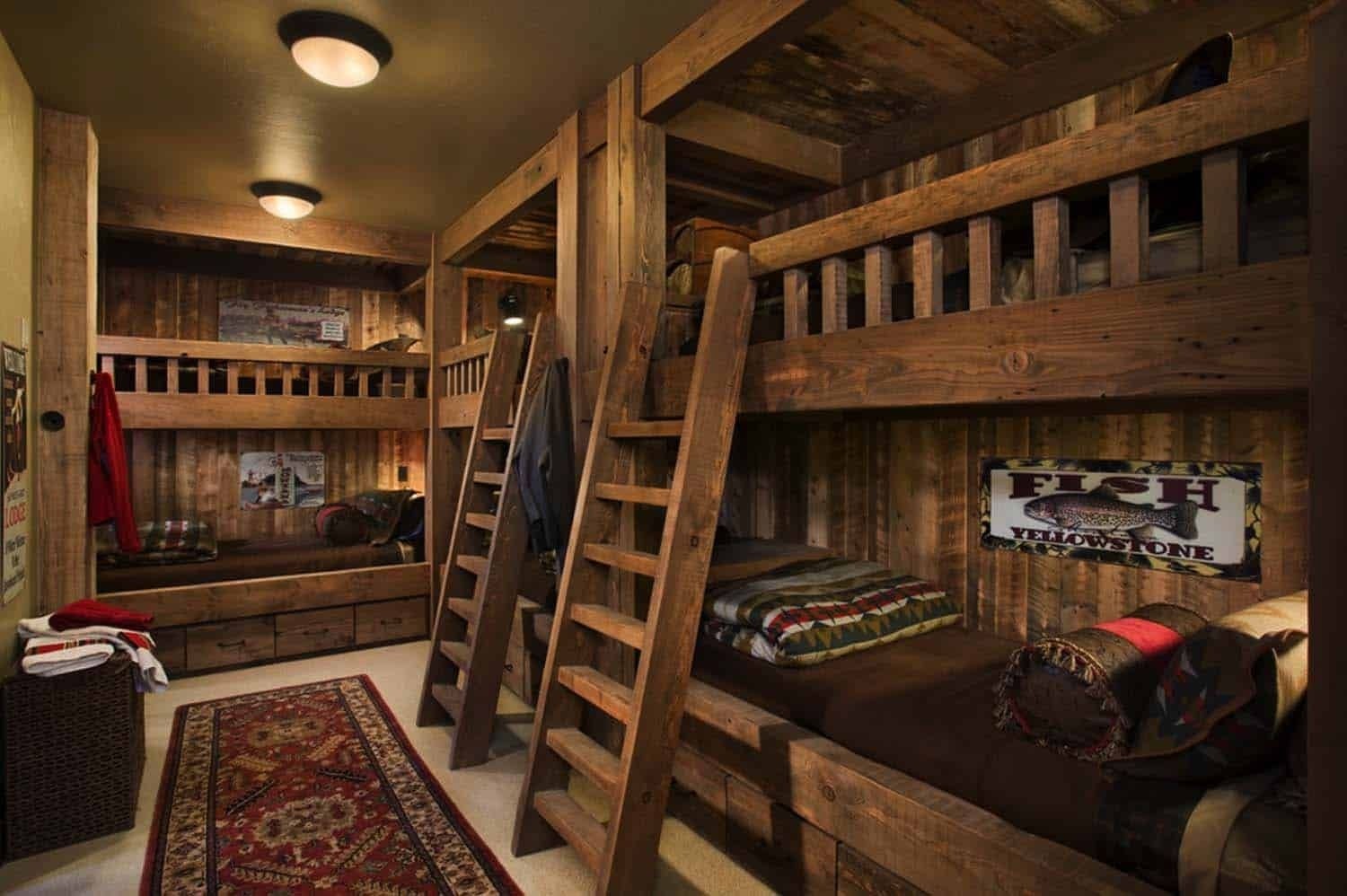 Sensational l shaped bunk beds decorating ideas for bedroom rustic