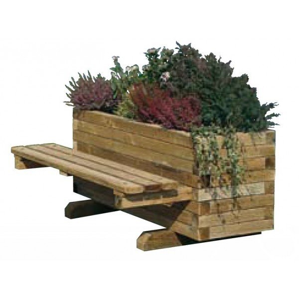 And urban furnishing tables chairs and benches planter with bench