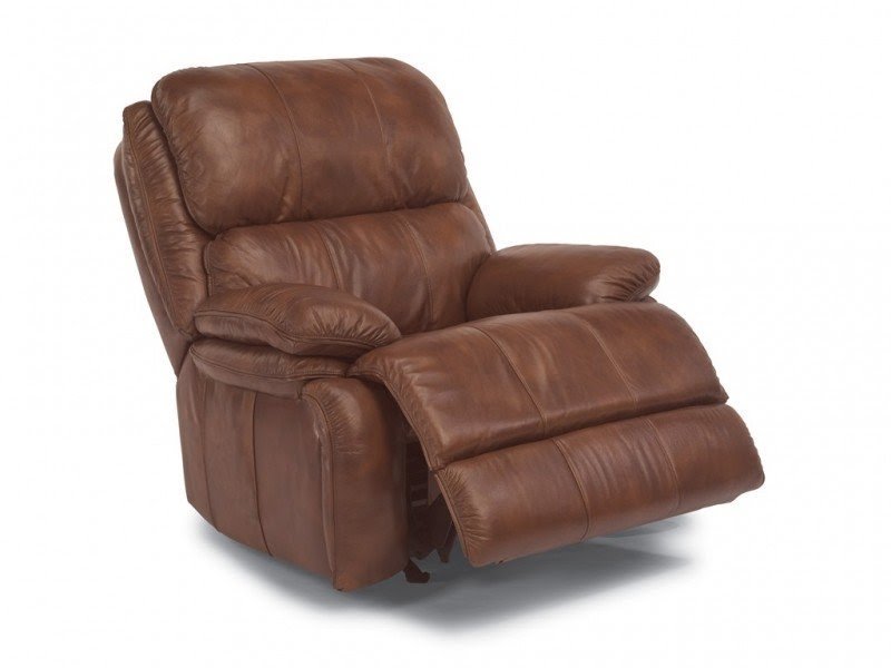 Flexsteel living room ulysses recliner available in 12 leather choices