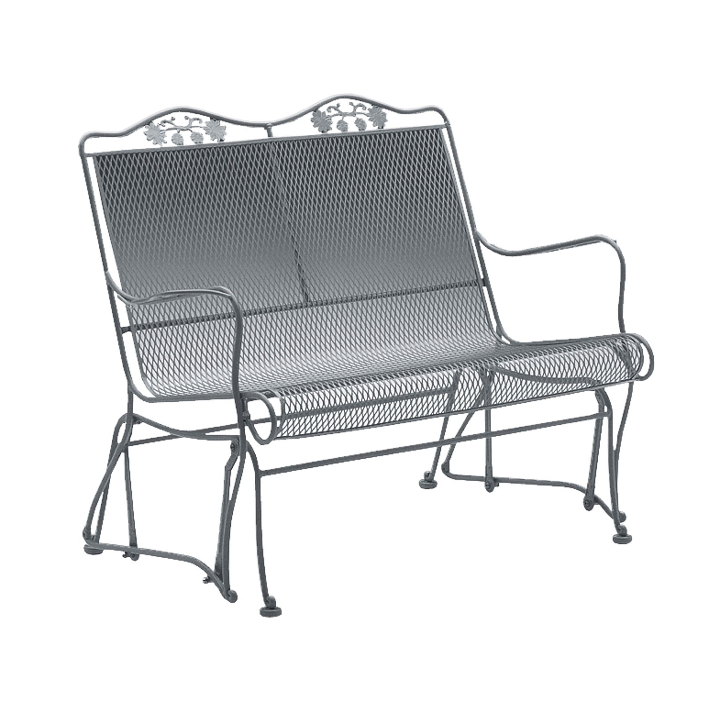 Micro mesh highback metal porch glider from hayneedle