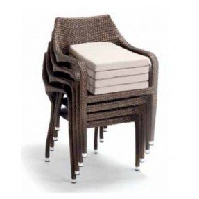 Residenz sarzana stacking dining arm chair with cushion