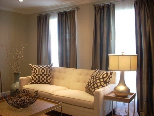 And beige chic modern living room combination by various furniture