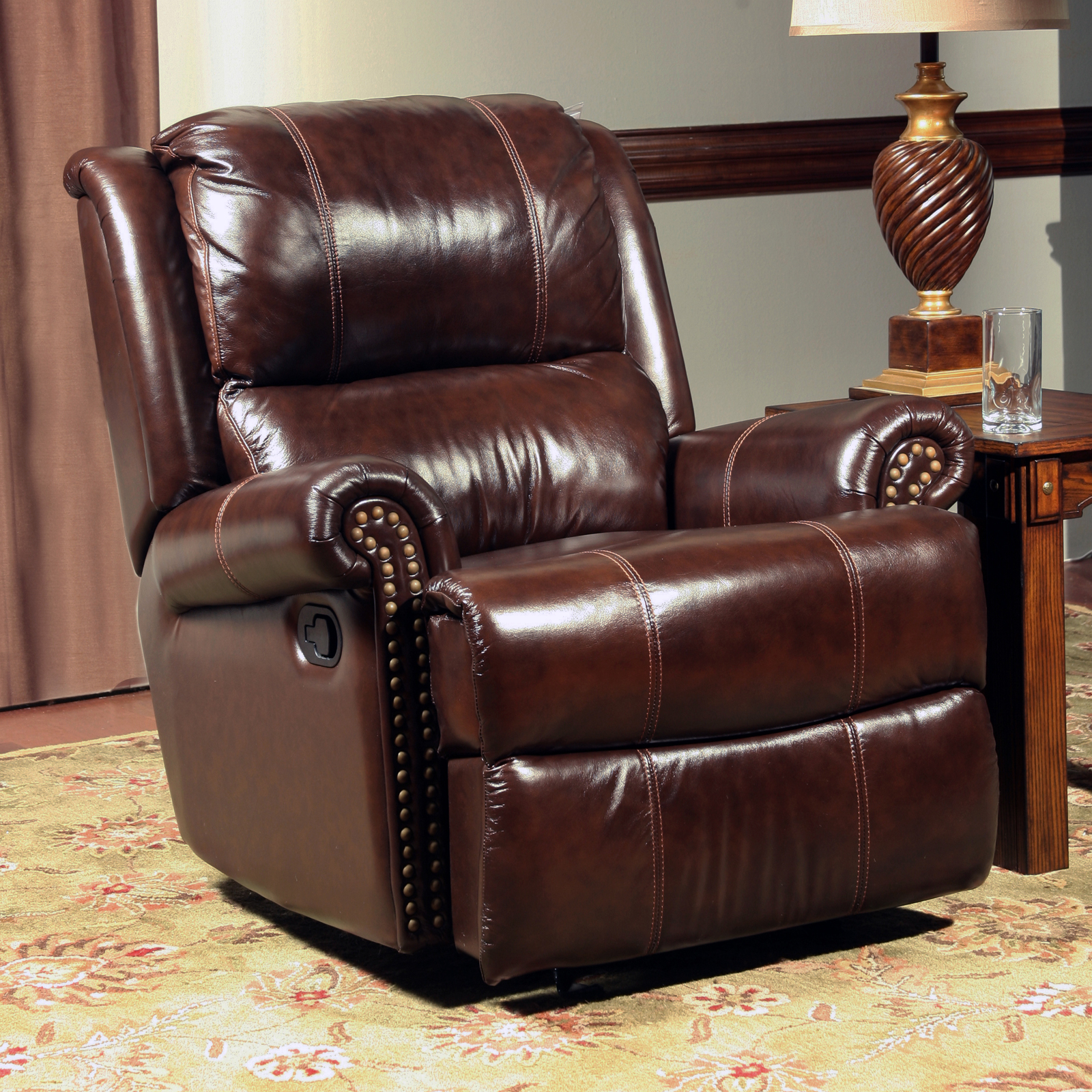 Aries Leather Glider Recliner