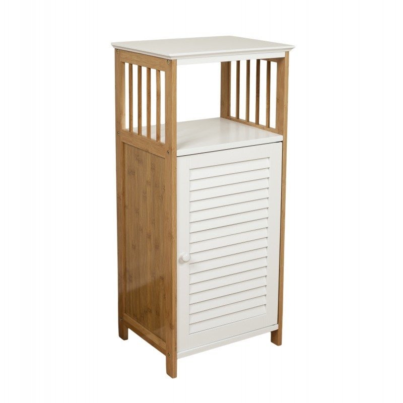Bamboo 14" x 33.5" Bathroom Utility Floor Standing Cabinet