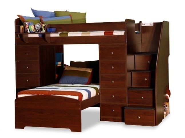Berg Furniture Sierra Twin Space Saver L Shaped Bunk Bed With Stairs And Storage Twin Over Twin