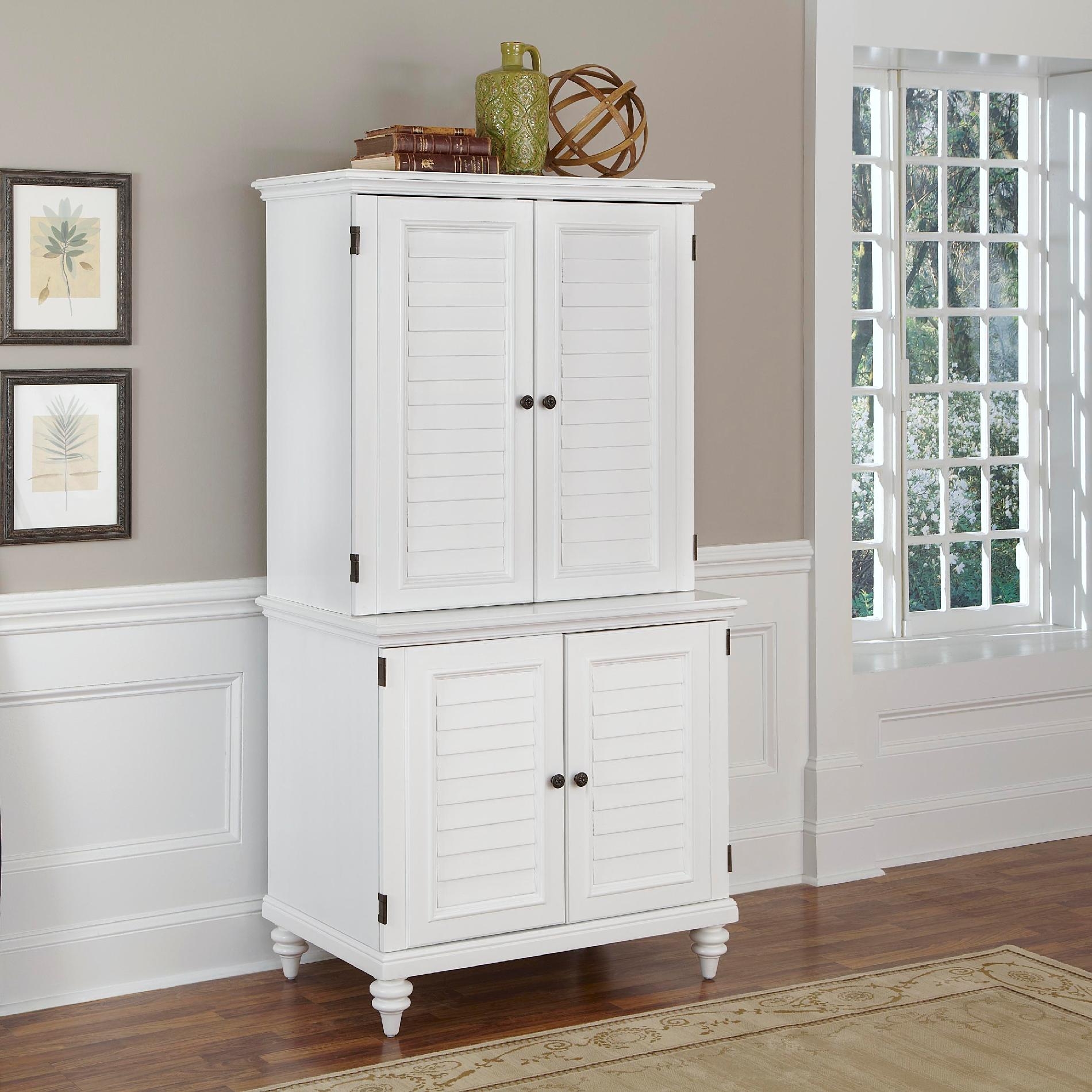 Bermuda Armoire Desk with Compact and Hutch