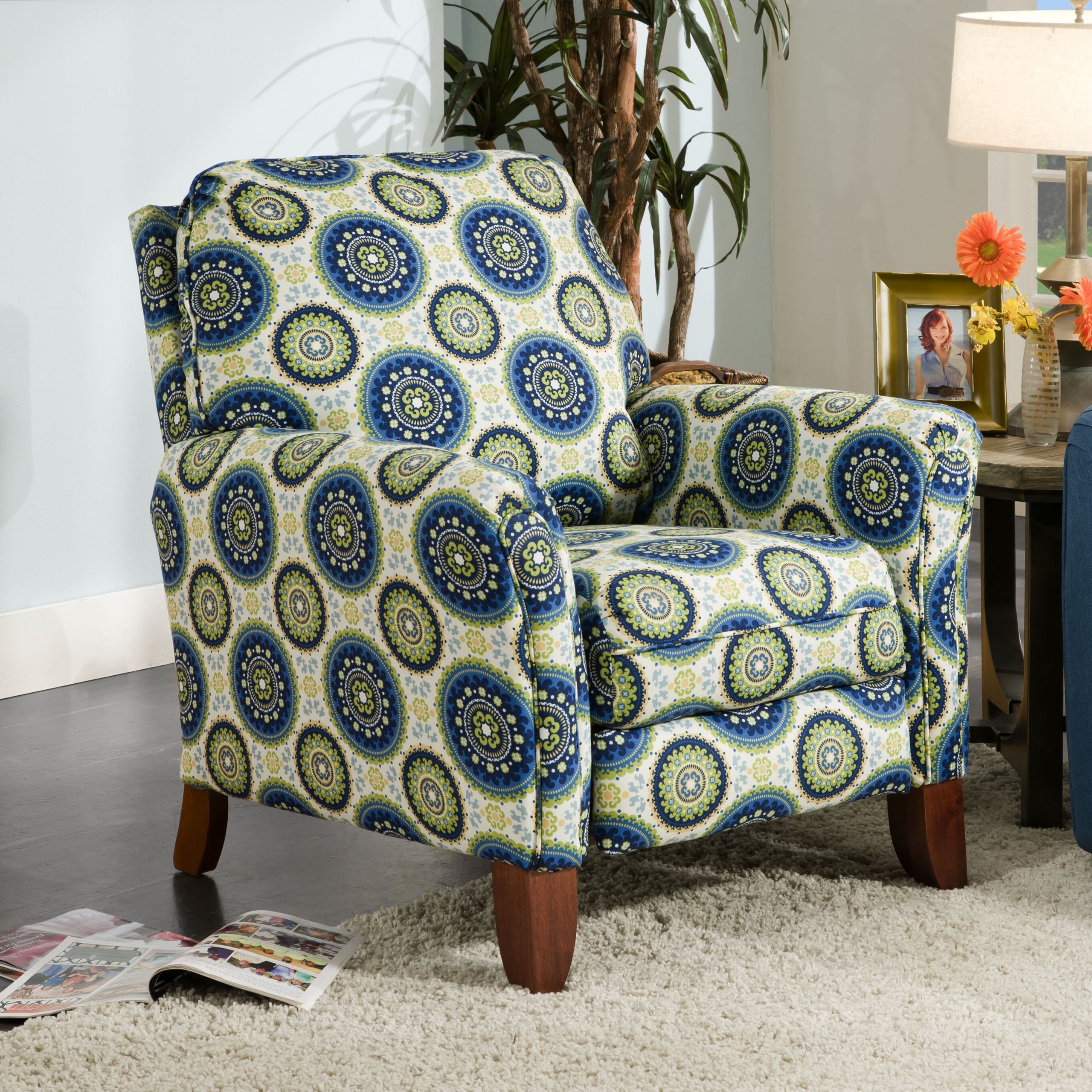 Patterned fabric online recliners