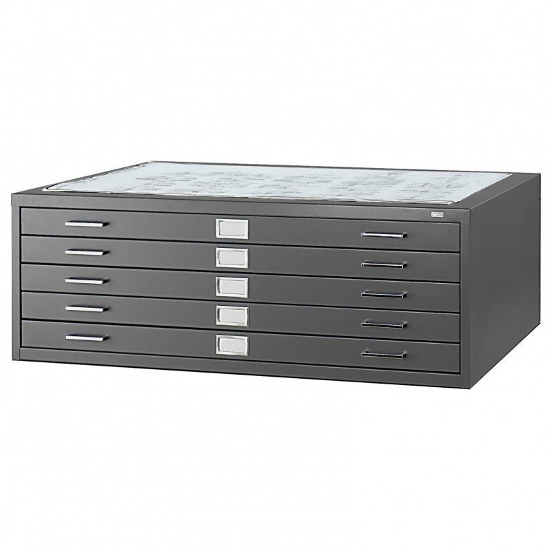 Five-Drawer Flat File Filing Cabinet