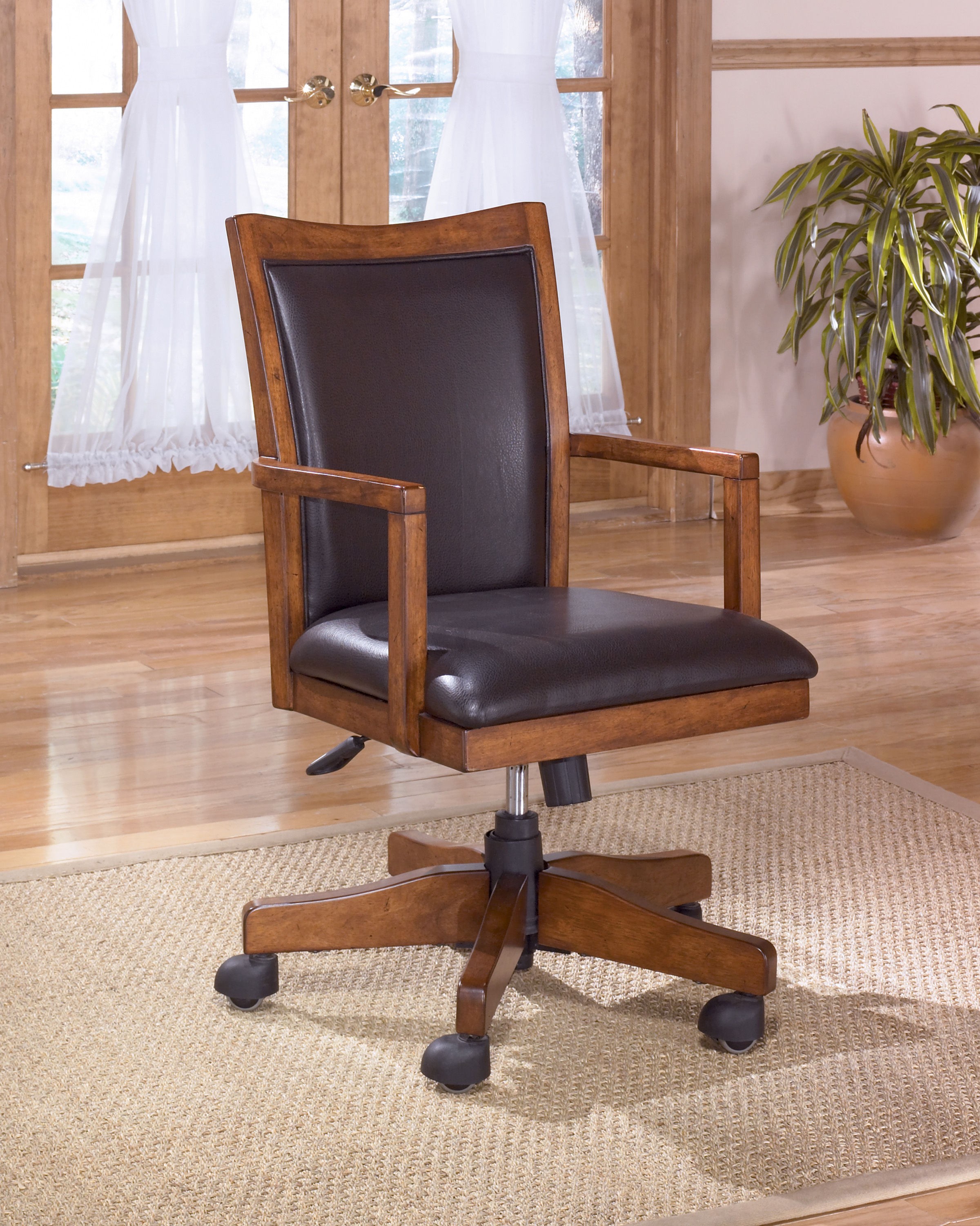High-Back Cross Island Swivel Office Chair with Arms