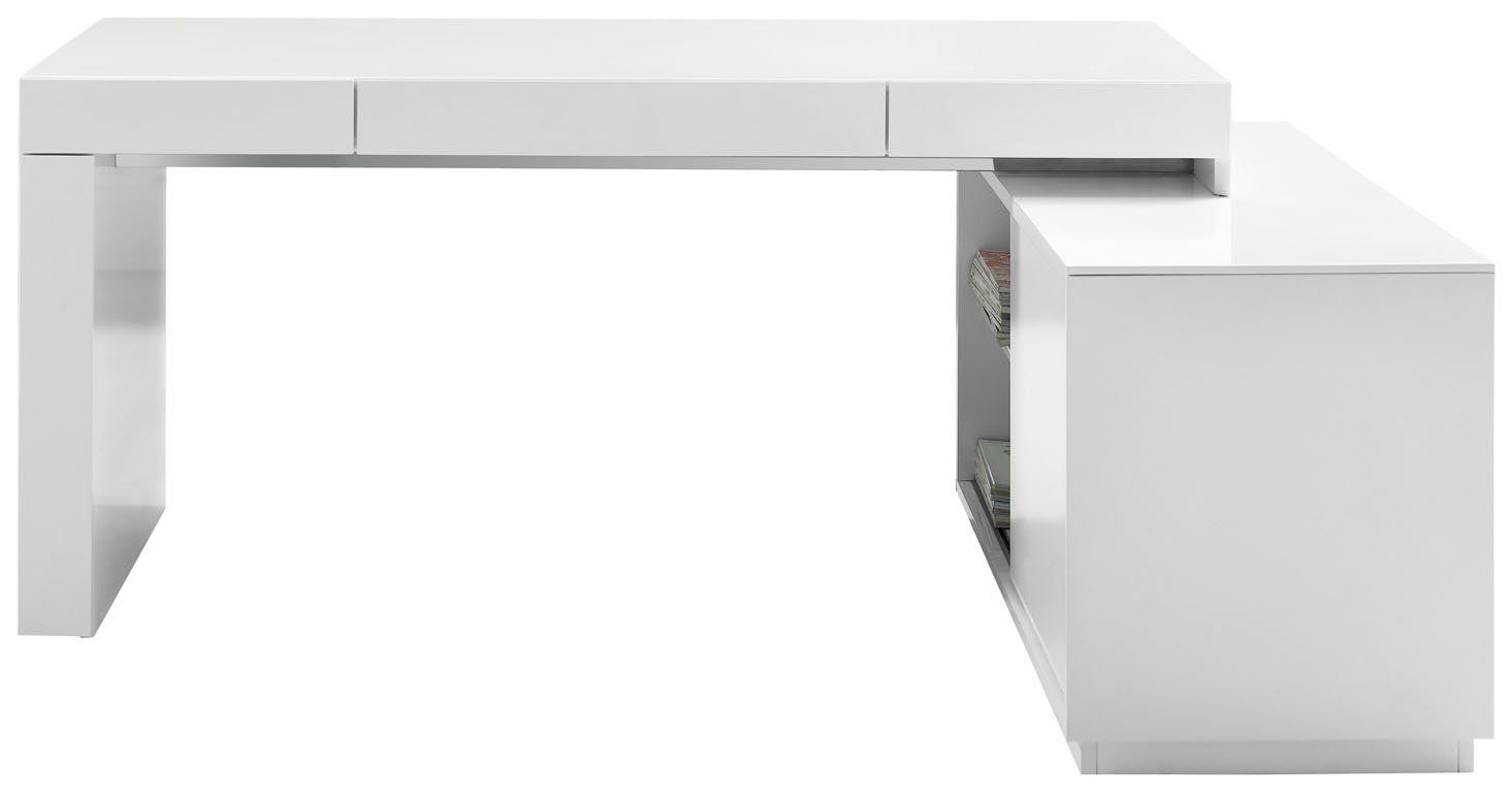 Modern Office Desk with Hutch