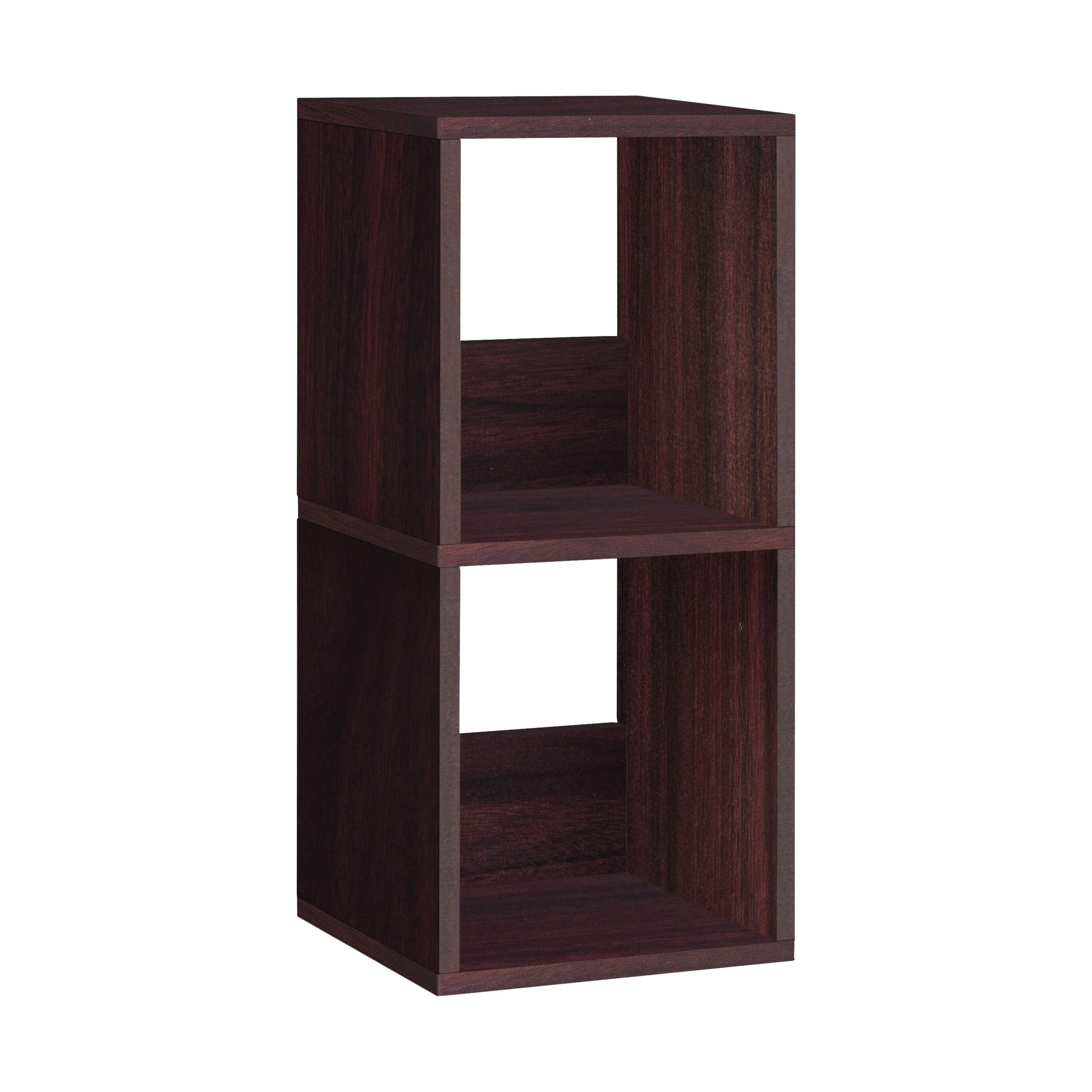 Way Basics Eco 2 Shelf Duo Narrow Bookcase and Storage Shelf