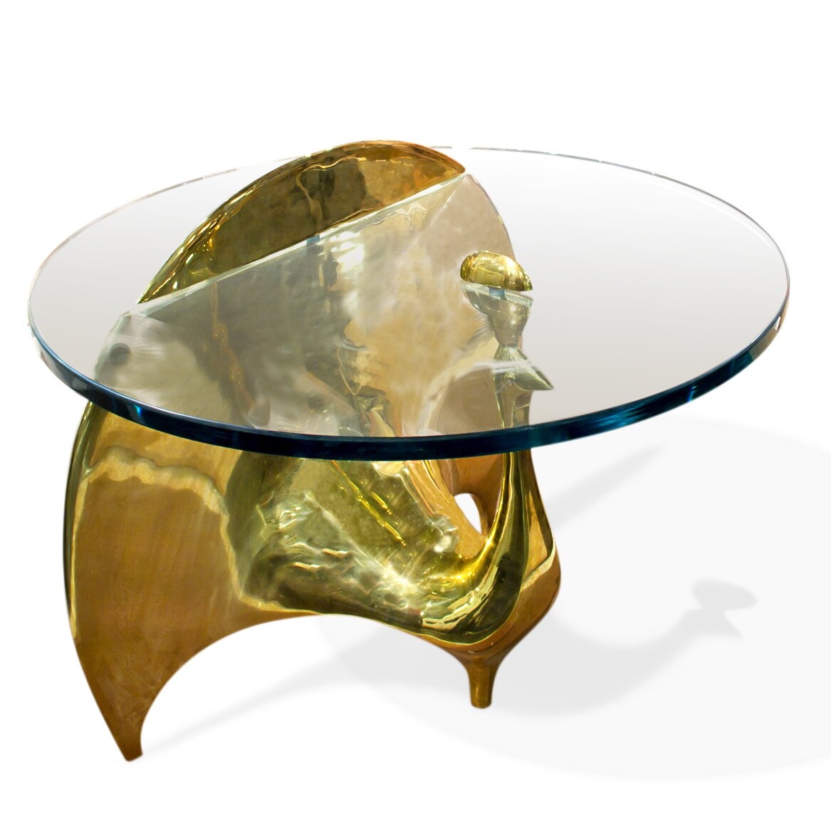 Brass Peacock Coffee Table