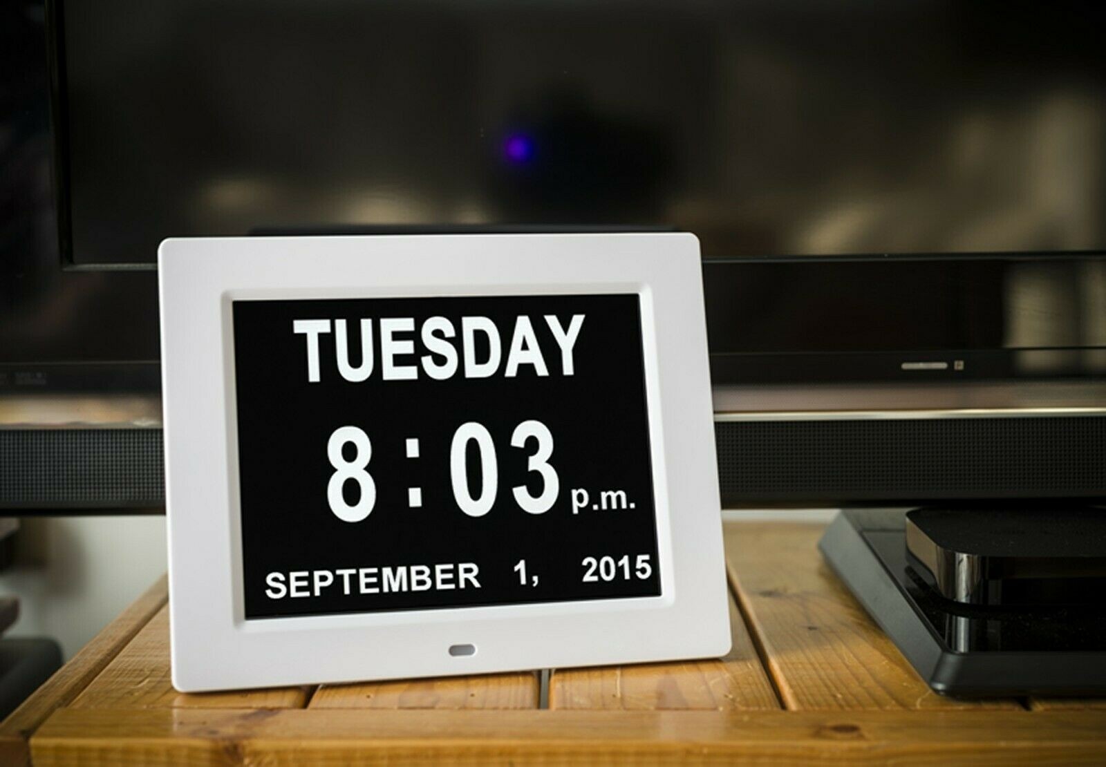 Memory Loss Digital Calendar Day Clock / with Non-Abbreviated Day & Month.
